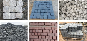 Fan Shape Granite Cube Stone,Cobble,Paver,On Mesh,Paving