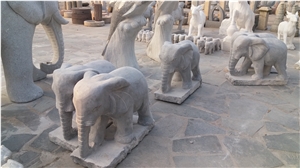 Granite Animals Sculpture&Statues, Carving Stone Elephent, Hand Carved