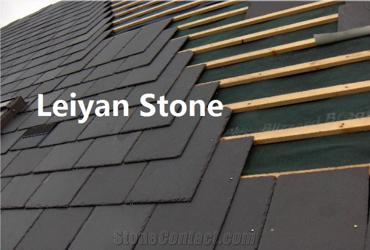 Natural Slate Roof Covering Tiles with Hole,Roofing Stone