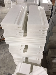 White Marble Skirting,Border,Wall Molding,Bullnose Moldings,Liners