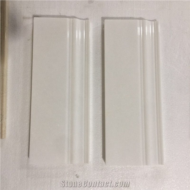 White Marble Skirting,Border,Wall Molding,Bullnose Moldings,Liners