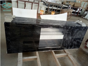 Black Naro Marble Kitchen Countertops