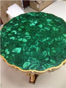 High Quality Semiprecious Gemstone Malachite Stone Table Tops