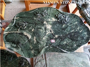 Nine Dragon Green Marble Tea Trays Shape Customized,Interior Furniture Nine Dragon Green Marble Tea Trays Shape Customized,Interior Furniture