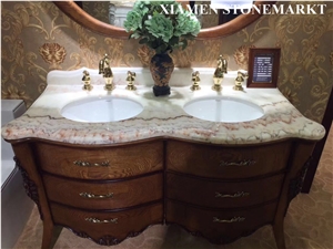 Rainbow Onyx Hotel Vanity Top,Bathroom Countertop Customized