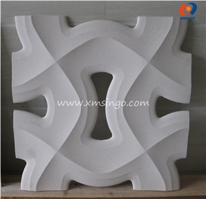 Arabesque Water Jet Marble Stone Mosaic Italy White Lantern Shaped