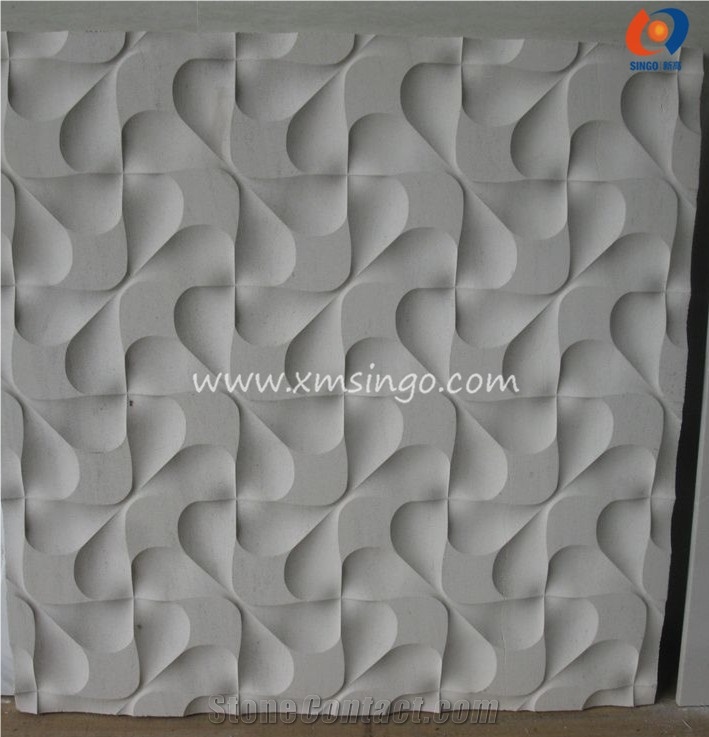 Arabesque Water Jet Marble Stone Mosaic Italy White Lantern Shaped