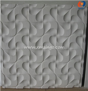Arabesque Water Jet Marble Stone Mosaic Italy White Lantern Shaped