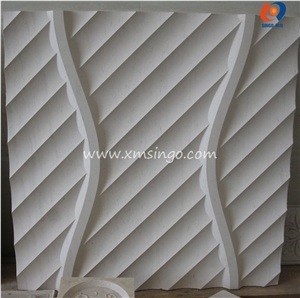 Arabesque Water Jet Marble Stone Mosaic Italy White Lantern Shaped