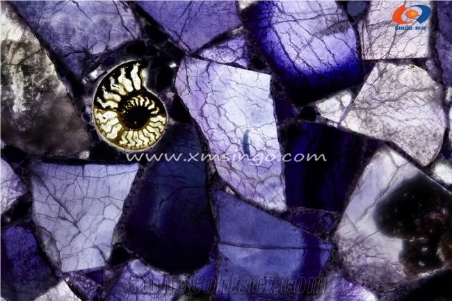 Brazil Lilac Agate Semiprecious Stone Slabs