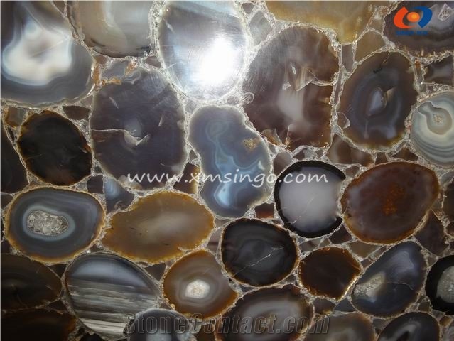 Brazil Lilac Agate Semiprecious Stone Slabs