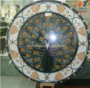 China Multicolor Marble Water Jet Medallion,Ronud Flooring Medallions