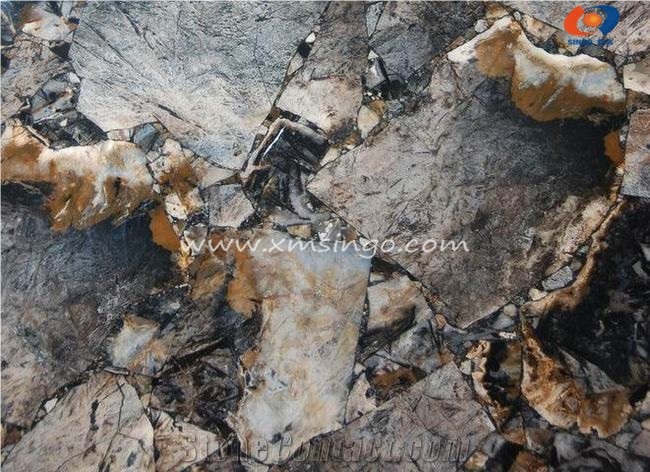 Grey Bamboo Semiprecious Stone Slabs & Tiles