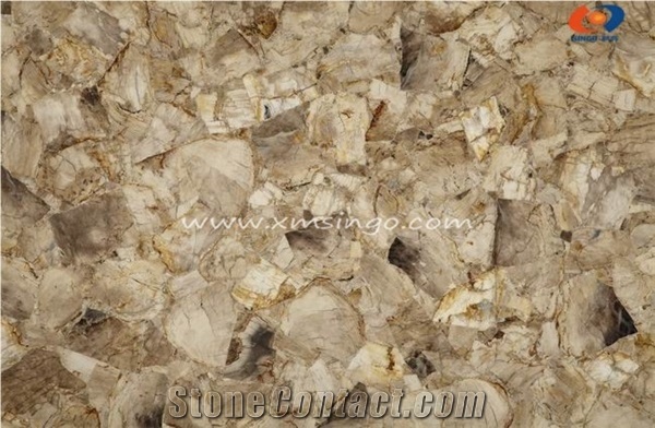 Ice Cloudy Semiprecious Stone Lighting Gemstone Tiles & Slabs