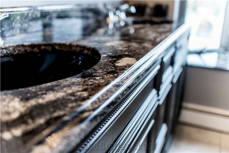 Black Space Granite Bathroom Vanity Tops