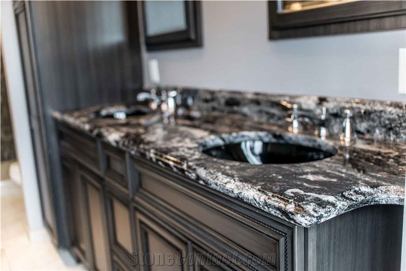 Black Space Granite Bathroom Vanity Tops