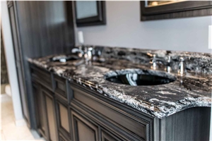 Black Space Granite Bathroom Vanity Tops