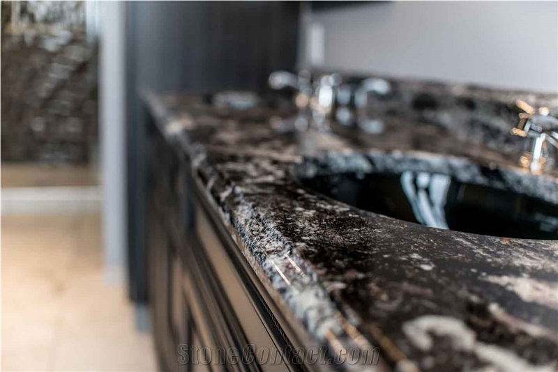 Black Space Granite Bathroom Vanity Tops