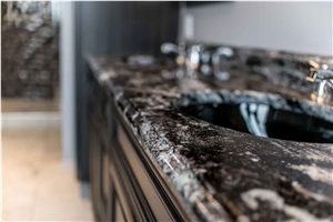 Black Space Granite Bathroom Vanity Tops