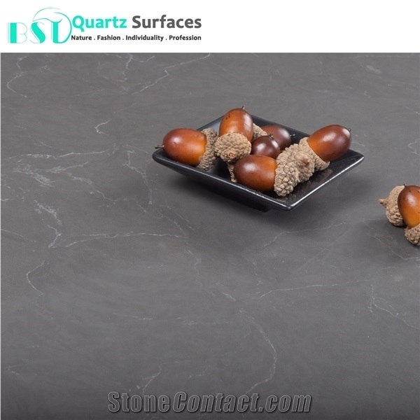 Elegant Carrara Misty Grey Quartz Countertop