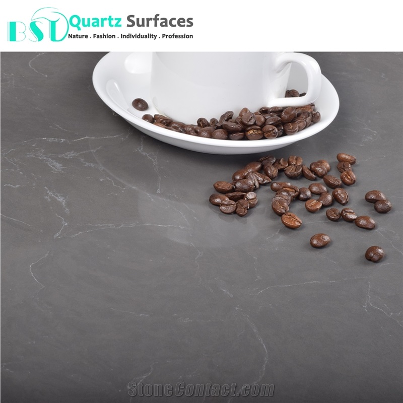 Elegant Carrara Misty Grey Quartz Countertop
