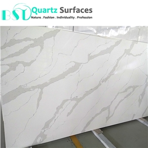 Per Sqm Prices Calacatta Quartz Stone Countertop for Kitchen, White Quartz Countertops