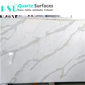 Per Sqm Prices Calacatta Quartz Stone Countertop for Kitchen, White Quartz Countertops