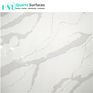 Per Sqm Prices Calacatta Quartz Stone Countertop for Kitchen, White Quartz Countertops