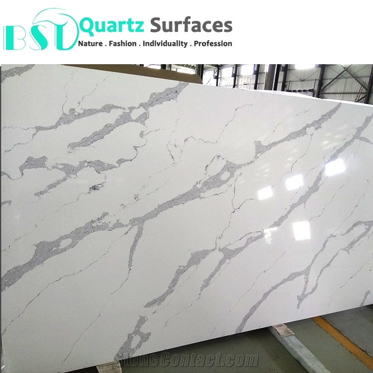 Unique Veins Bespoke Calacatta Quartz Stone Worktop