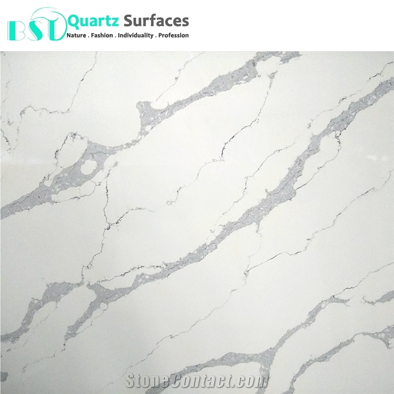 Unique Veins Bespoke Calacatta Quartz Stone Worktop