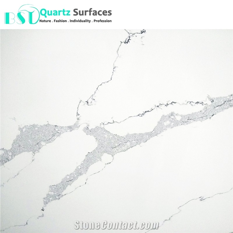 Unique Veins Bespoke Calacatta Quartz Stone Worktop
