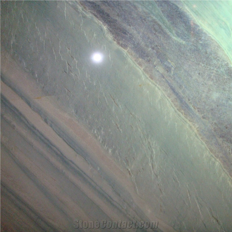 Azul Imperial Fantasy Open Book Floor Tiles Grey Blue Veins Marble
