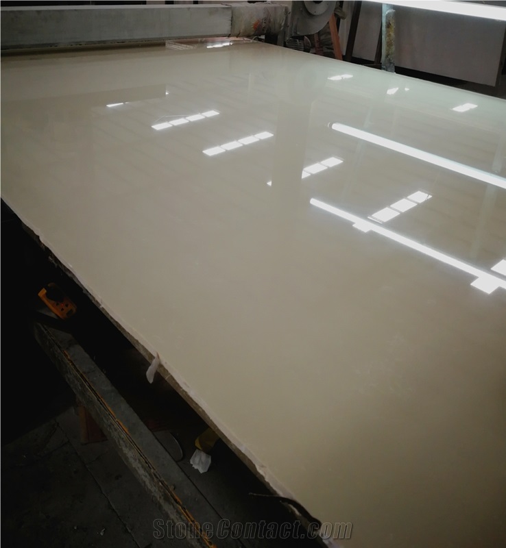Polished Artificial Stone Tile Wall Panels Sheet Customized Faux Marble