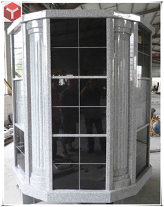 72 Niche Hexagon Newburry Gray Columbarium Design for Cemetery Garden