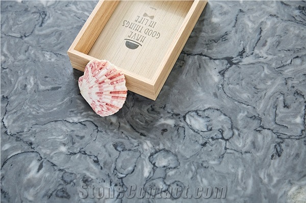 Grey Quartz King Flower 07 Vw-0607 Quartz Tiles&Slabs Flooring&Walling