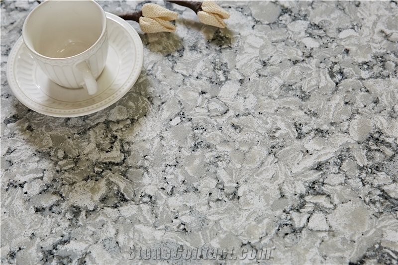 Grey Quartz Wave Gray 08 2015817 Quartz Tiles&Slabs Flooring