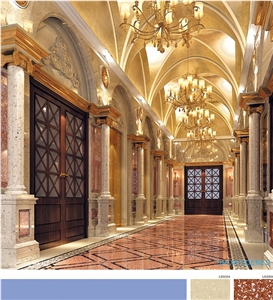 Ls-E006 Brown Red / Artificial Stone Tiles & Slabs
