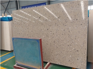 Ls-E009 Light Grey Artificial Stone Slabs&Tiles Flooring