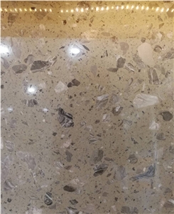 Ls-E009 Light Grey Artificial Stone Slabs&Tiles Flooring