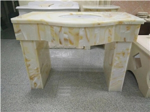 Ls-J004 Clouds Jade Vanity / Artificial Stone Bath Tops