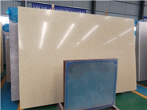 Ls-Q003 Beige Diamond Artificial Stone Slabs&Tiles Flooring