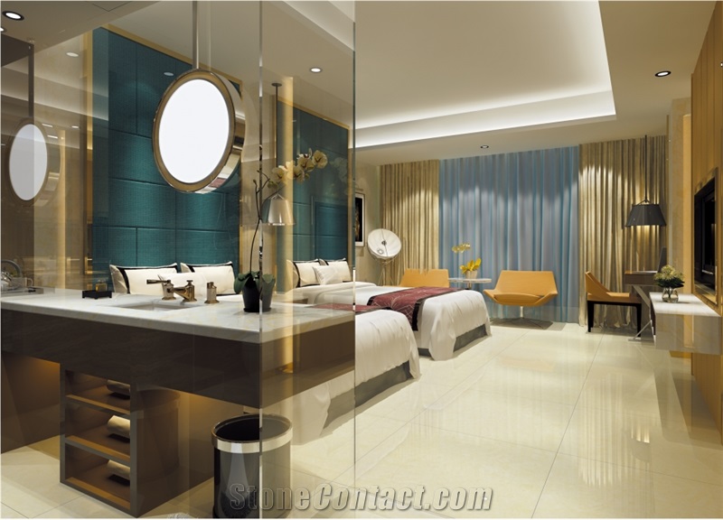 Ls-T007 Gold Inlaid with Jade / Artificial Stone Tiles & Slabs