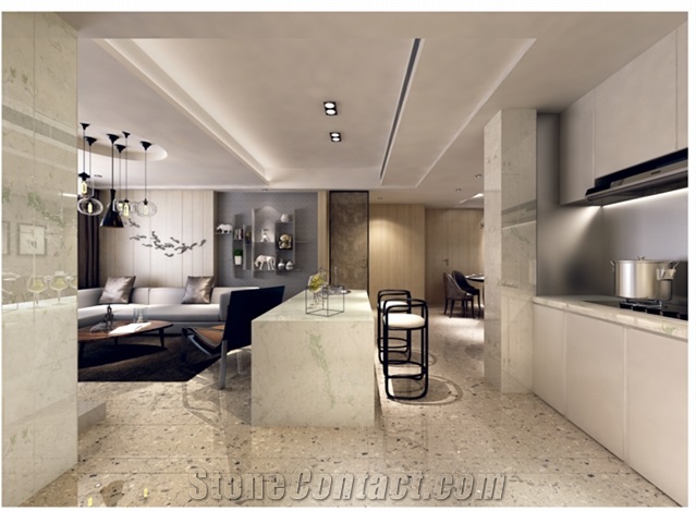 Ls-T008 Green Beauty Artificial Stone Slabs&Tiles Flooring&Walling