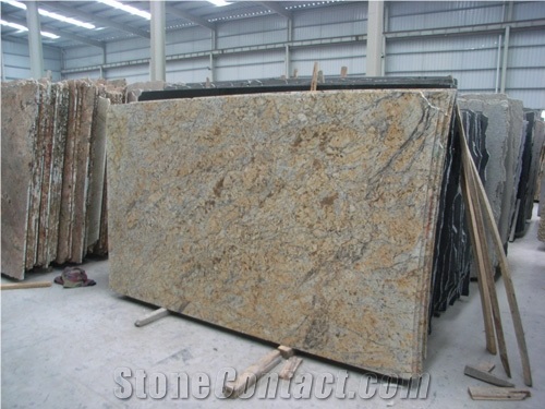 Polished Diamond Gold Granite Tiles&Slabs Flooring&Walling