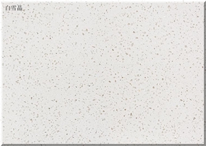 White Ls-S006 Snow Crystal Artificial Stone Slabs&Tiles Flooring