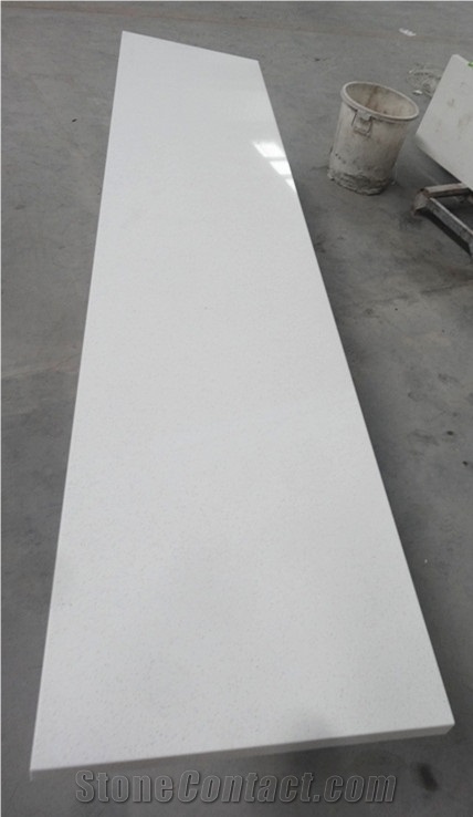 White Mirroor Fleck Quartz-Countertop Bench Tops Kitchen Top