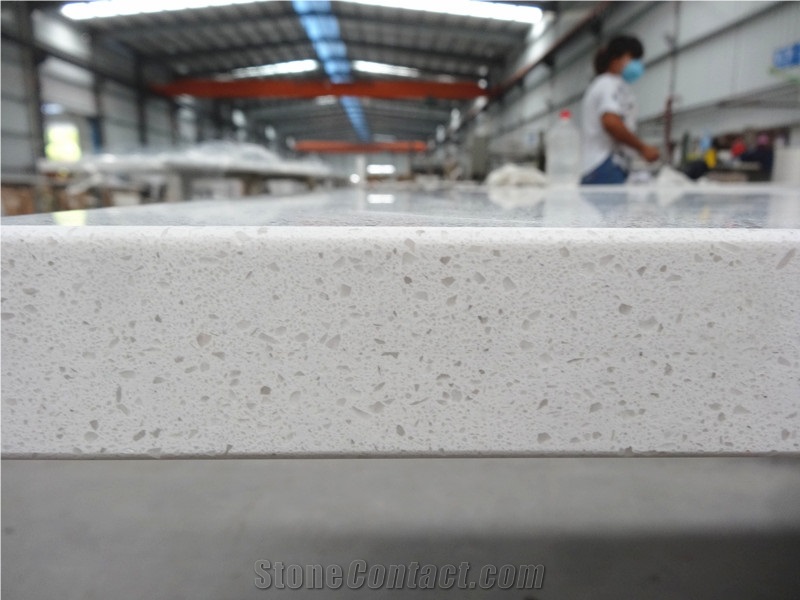 White Mirroor Fleck Quartz-Countertop Bench Tops Kitchen Top