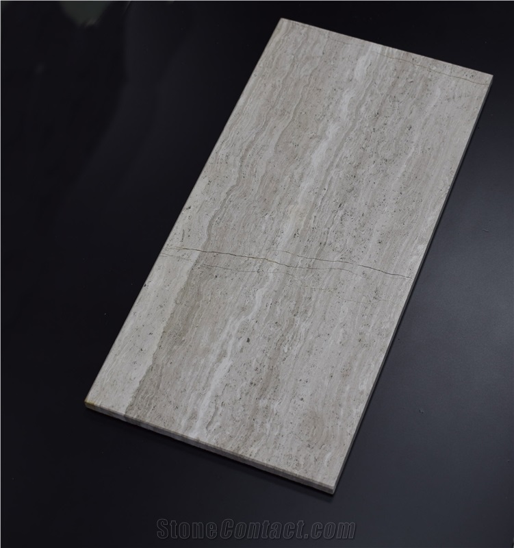 Chinese White Polished Wooden Price Serpegiante Marble Slab