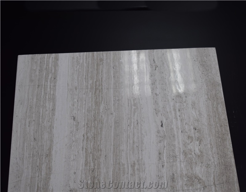 Chinese White Polished Wooden Price Serpegiante Marble Slab