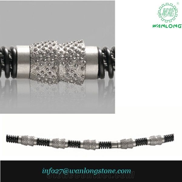 Sintered Diamond Wire Saw Beads Vacuum Brazed for Quarry Profilie